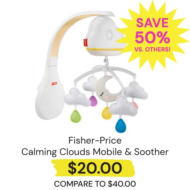 $20 Fisher-Price Calming Clouds Mobile & Soother Save 50% vs. Others