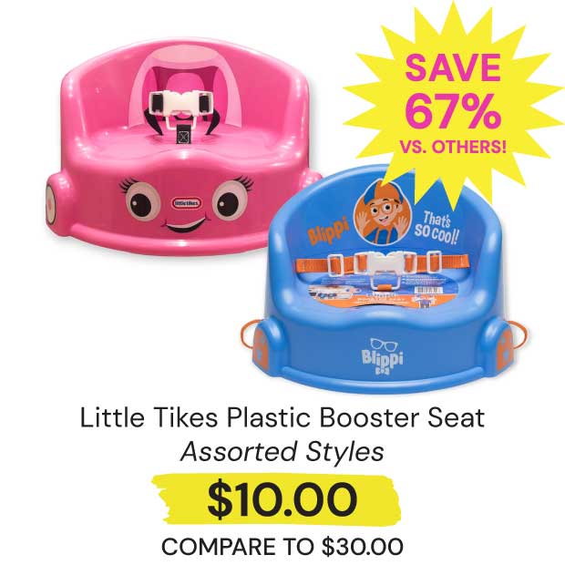 $10 Little Tikes Plastic Booster Seat Save 67% vs. Others