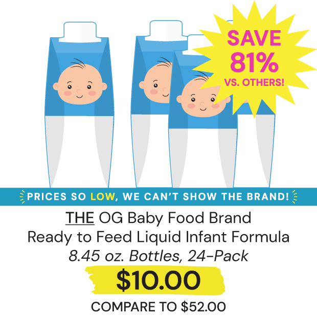 $10 OG Baby Food Brand Ready-to-Feed Liquid Infant Formula Save 81% vs. Others
