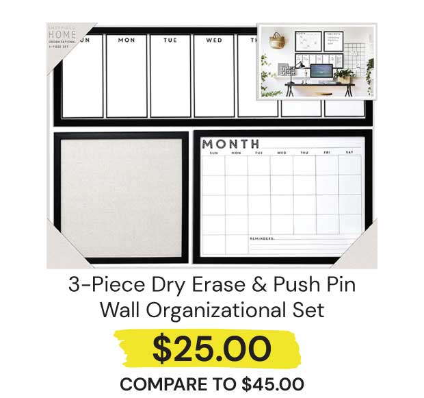 3-Piece-Dry-Erase-Push-Pin-Wall-Organizational-Set