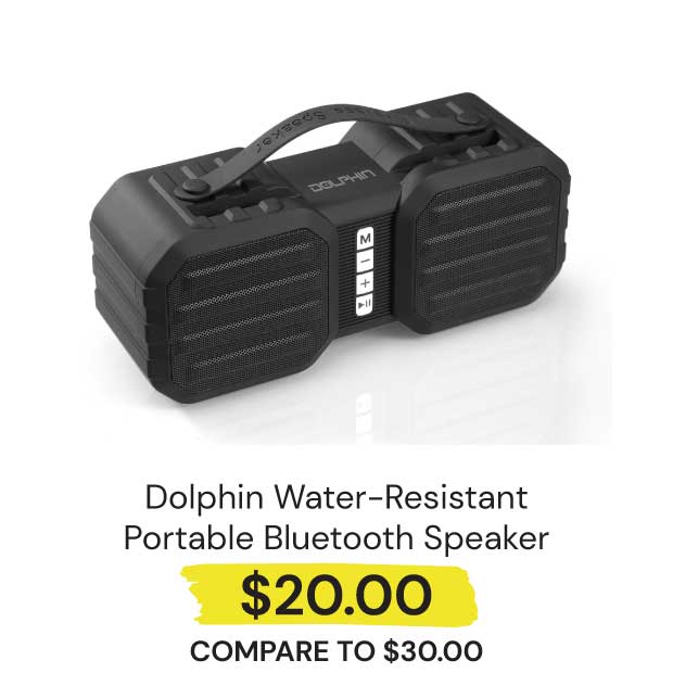 Dolphin-Water-Resistant-Bluetooth-Speaker