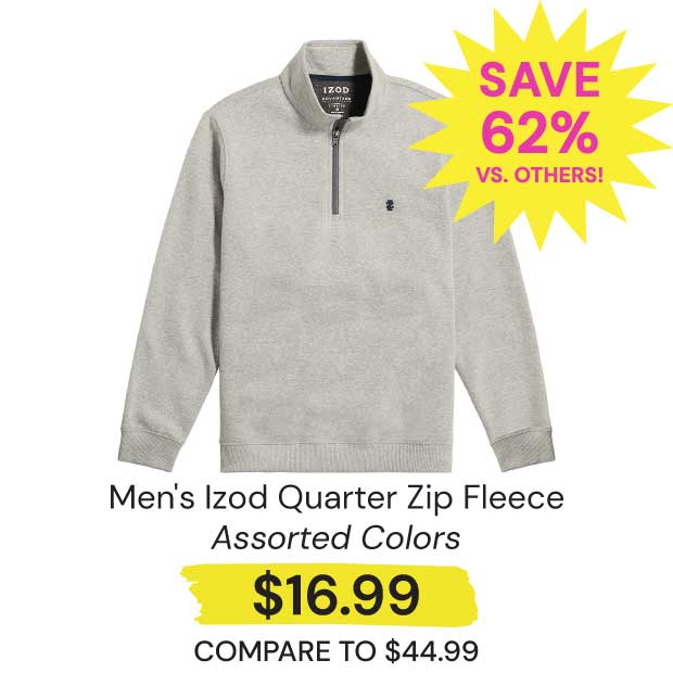Mens-Izod-Quarter-Zip-Fleece