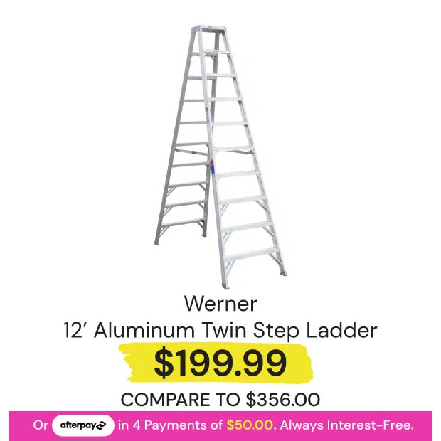 $199.99 Werner 12' Aluminum Twin Step Ladder