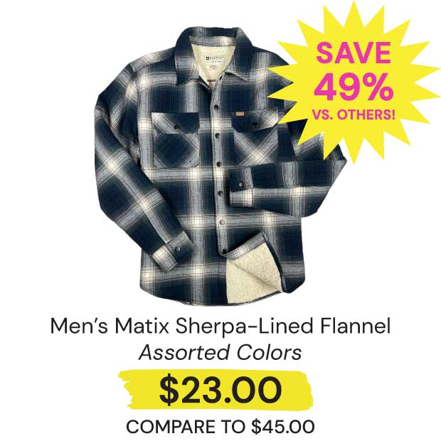 Mens-Matix-Sherpa-Lined-Flannel