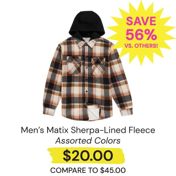 Mens-Matix-Sherpa-Lined-Fleece