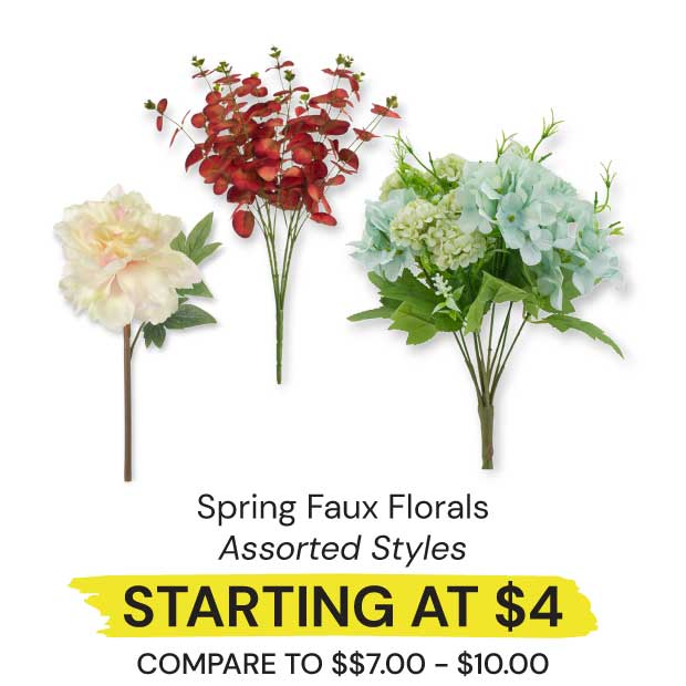 Spring Faux Floral Decor Starting at $4