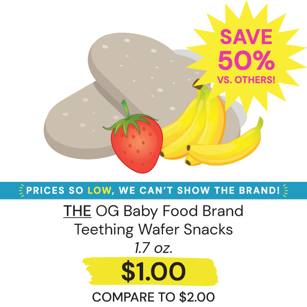 $1 OG Baby Food Brand Teething Wafer Snacks Save 50% vs. Others