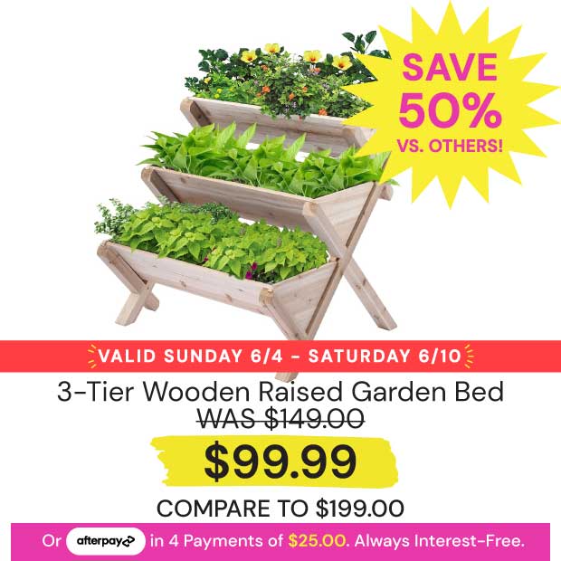 3-Tier Wooden Raised Garden Bed Was $149 Now $99.99 Save 50% vs. Others