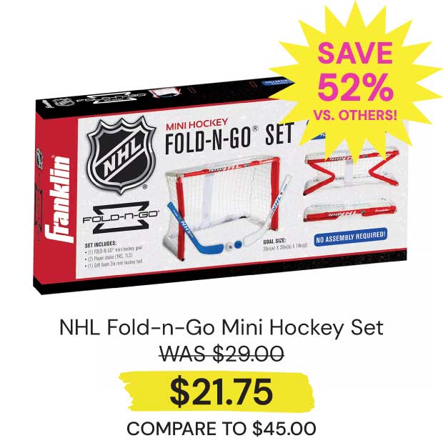 NHL Fold-n-God Mini Hockey Set Now $21.75 Save 52% vs. Others!