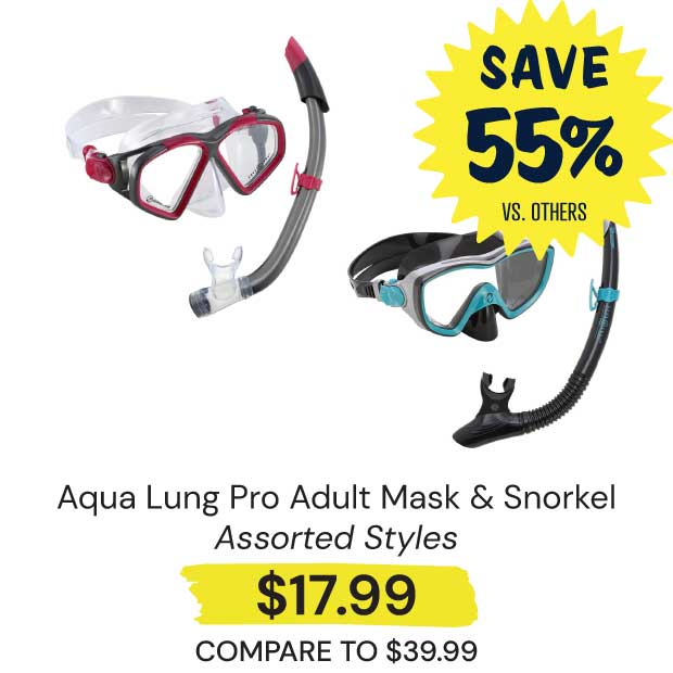 Aqua-Lung-Sport-Pro-Adult-Mask-&-Snorkel-Assorted-Styles