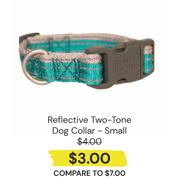 Reflective-Two-Tone-Dog-Collar---S---Boots-Barkley